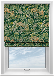 Leopard, Malachite - Roman Blind